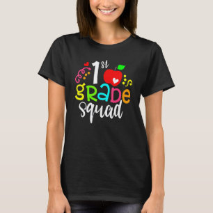 1. Erstklassiges Squad Zurück zur Schule Lehrer T-Shirt