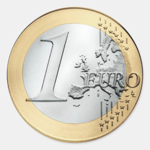 1 EURO-Münze Runder Aufkleber