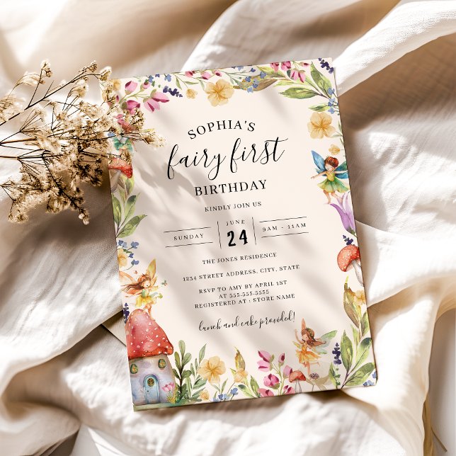 1. Fairy Erster Geburtstag Einladung (Von Creator hochgeladen)