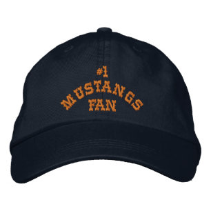 1 Fan Navy und Orange einstellbar Bestickte Baseballkappe