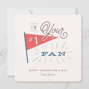 #1 Fan Valentine's Day Card Feiertagskarte
