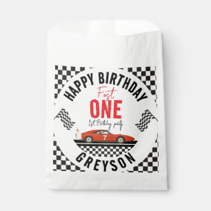 1. Fast Race Car Boy 1. Geburtstag Party Geschenktütchen