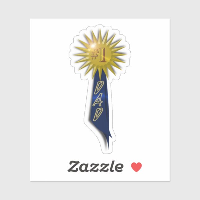 #1 Father's Ribbon Aufkleber (Blatt)