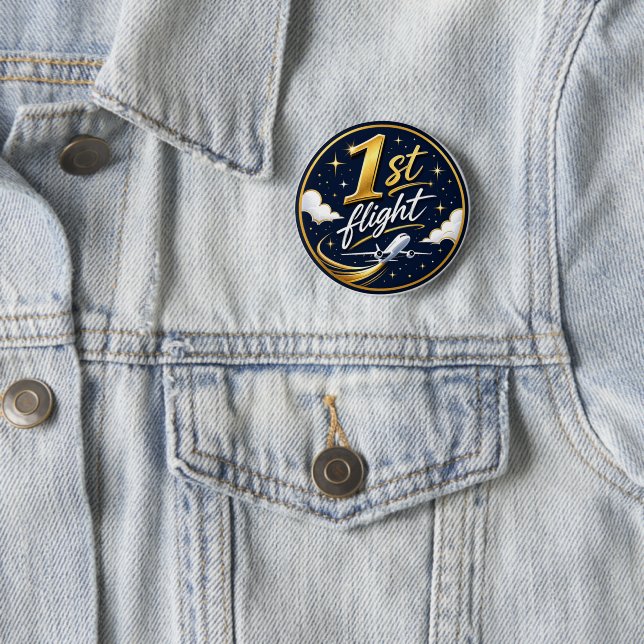 1. Flug Flugzeug  Button (Beispiel)