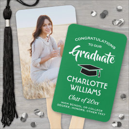 1 Foto Abschluss Elegant Grün Weiß und Schwarz Fächer