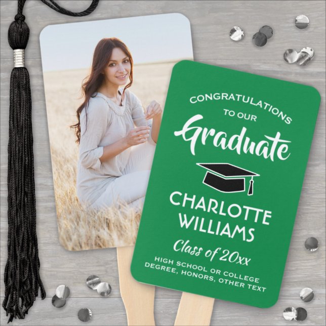 1 Foto Abschluss Elegant Grün Weiß und Schwarz Fächer (Von Creator hochgeladen)