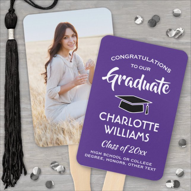 1 Foto Abschluss Elegant Modernes Lila und Weiß Fächer (Von Creator hochgeladen)