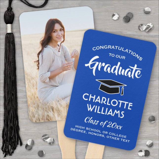 1 Foto Abschluss Elegant Royal Blue und White Fächer (Von Creator hochgeladen)