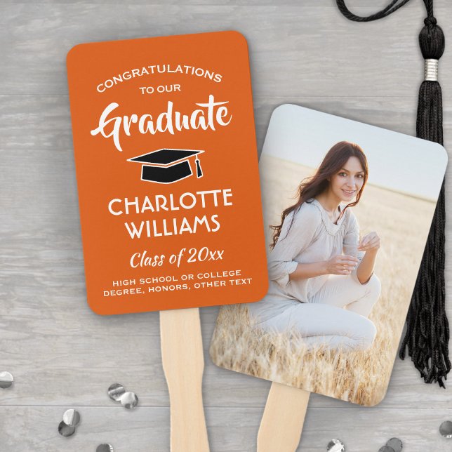 1 Foto Abschluss Elegantes Orange Schwarz und Weiß Fächer (Von Creator hochgeladen)