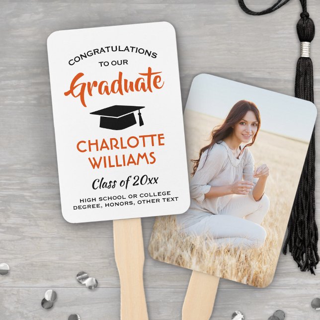 1 Foto Abschluss Modernes Orange Weiß und Schwarz Fächer (Von Creator hochgeladen)