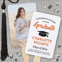 1 Foto Abschluss Modernes Orange Weiß und Schwarz Fächer