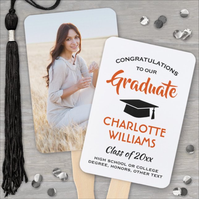 1 Foto Abschluss Modernes Orange Weiß und Schwarz Fächer (Von Creator hochgeladen)