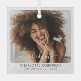 1 Foto Abschluss Rosa Bug Hintergrund Ornament Aus Glas