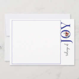 1 FOTO auf der WEISSEN CHRISTMAS-KARTE - JOY Feiertagskarte