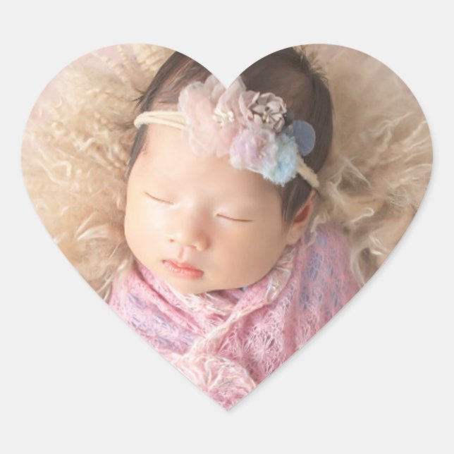 1 Foto Baby Heart Sticker (Vorderseite)