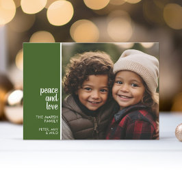 1 Foto Collage Minimal Weihnachtsgrün Liebe Feiertagskarte