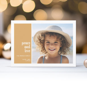 1 Foto Einfache Minimal-Weihnachten Frieden Liebe Feiertagskarte