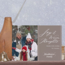 1 Foto Familienname Jahr Moderne Schrift Taupe