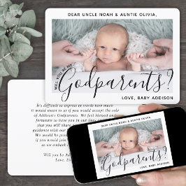 1 Foto Godeltern Vorschlag Modernes, elegantes Skr Einladung