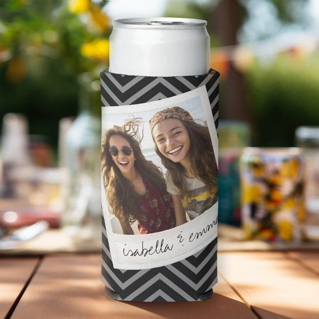 1 Foto - Hipster Square Instagram Friend Foto Selters Dosenkühler (Personalized can coolers - add your photos and text)