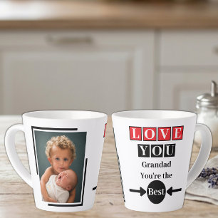 1 Foto liebe dich Opa rot Milchtasse
