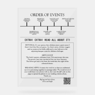 1 Foto Minimalistisches Script-Hochzeitsprogramm Acrylschild