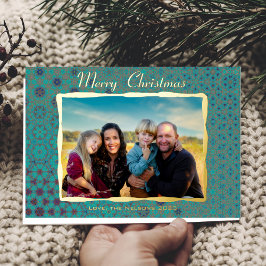 1 Foto moderne, elegante FoxIce Folien Feiertagskarte