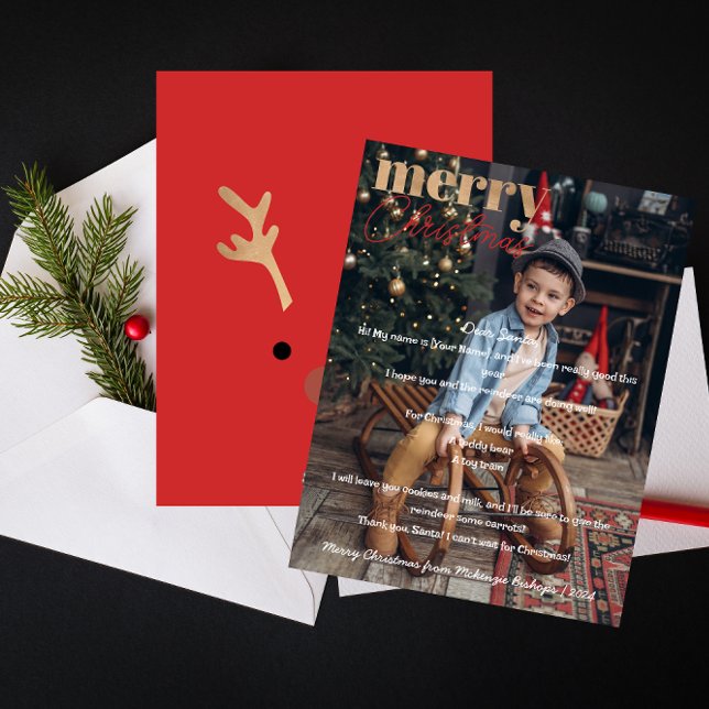 1 Foto Moderne frohe Weihnachtslieder Feiertagskarte (Von Creator hochgeladen)