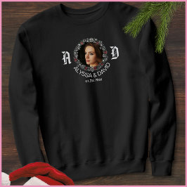 1 Foto Monogramm Husband und Ehefrau Name Männer Sweatshirt