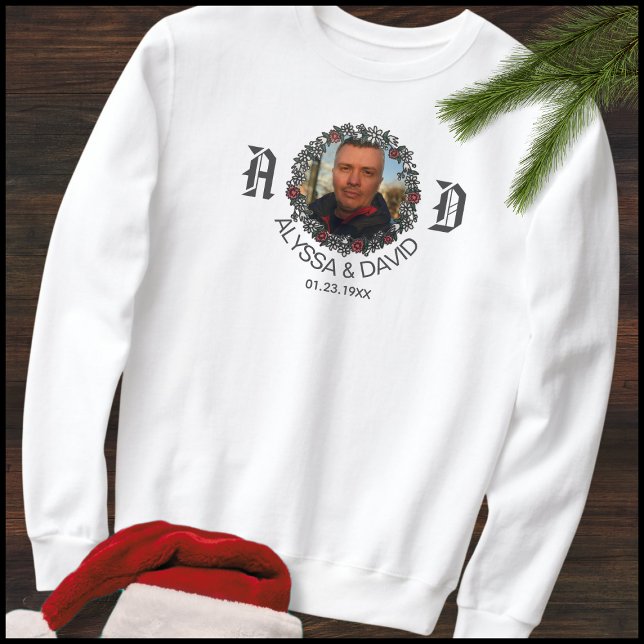 1 Foto Monogramm Husband und Ehefrau Name Paare Sweatshirt (Von Creator hochgeladen)