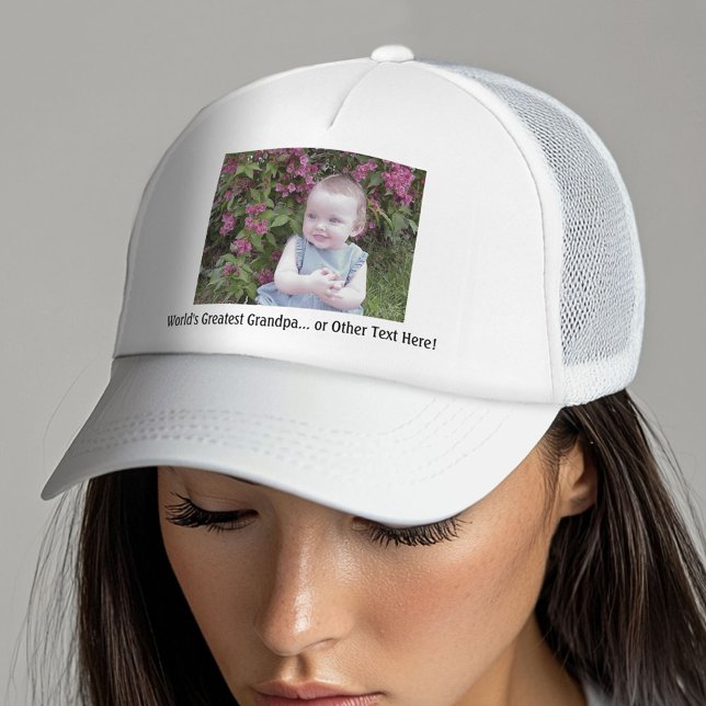 1 Foto und benutzerdefinierter Text - machen Sie i Truckerkappe (Custom Hat with Photo and Text)