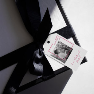 1 Foto Valentinstag Modern rot und rosa Geschenkanhänger