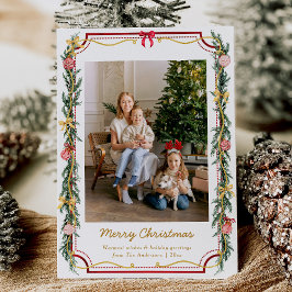 1 Foto Weihnachten Botanische Blätter & Bogen