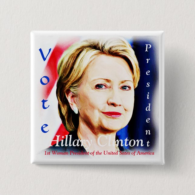 1. Frau Präsidentin Hillary Clinton 2016_ Button (Vorderseite)