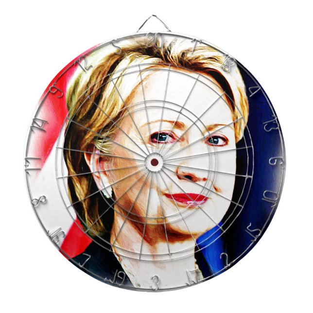 1. Frau Präsidentin Hillary Clinton 2016_ Dartscheibe (vorne)