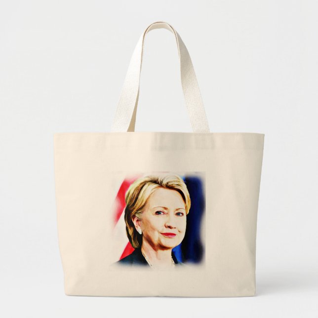 1. Frau Präsidentin Hillary Clinton 2016_ Jumbo Stoffbeutel (Vorne)