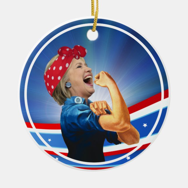 1. Frauen-Präsidentenkandidat Hillary Clintons Keramikornament (Vorne)