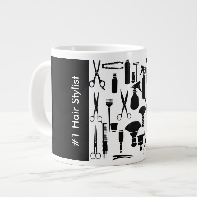 1 Friseurwerkzeuge der Trade Jumbo Coffee Tasse (Vorderseite Links)