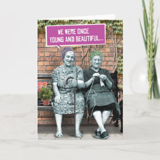 1 Funny Card für Geburtstage - Jung und schön Feiertagskarte
