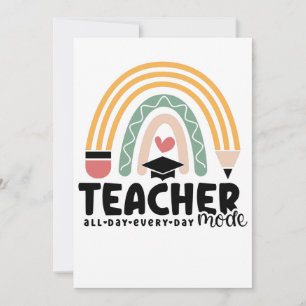 1- Funny Teacher Mode Teaching Geschenk für Lehrer Dankeskarte