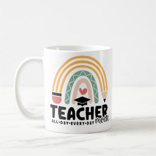 1- Funny Teacher Mode Teaching Geschenk für Lehrer Kaffeetasse