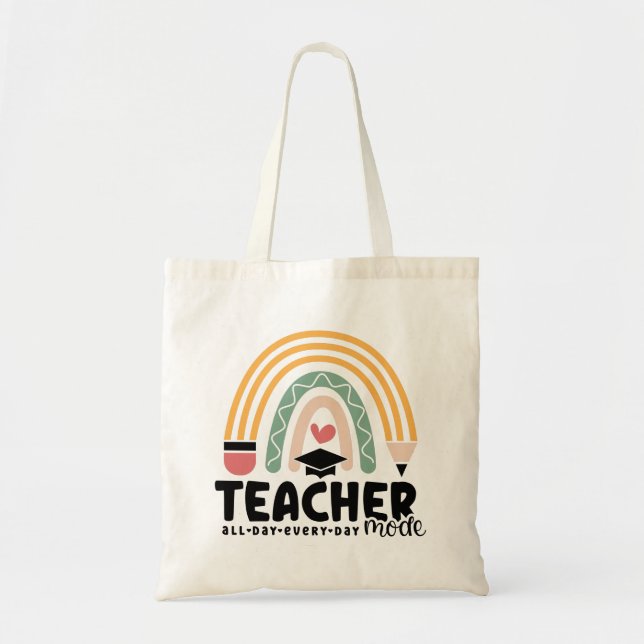 1- Funny Teacher Mode Teaching Geschenk für Lehrer Tragetasche (Vorne)