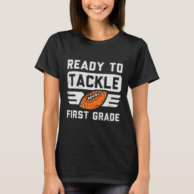 1. Fußball der ersten Klasse am ersten Schultag T-Shirt (Vorderseite)