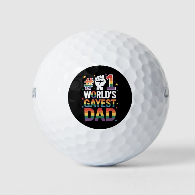 1. Gayest-Vater der Welt LGBT am Sonntag des Vater Golfball (Vorderseite)