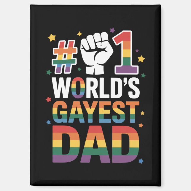 1. Gayest-Vater der Welt LGBT am Sonntag des Vater Magnet (Vorderseite)