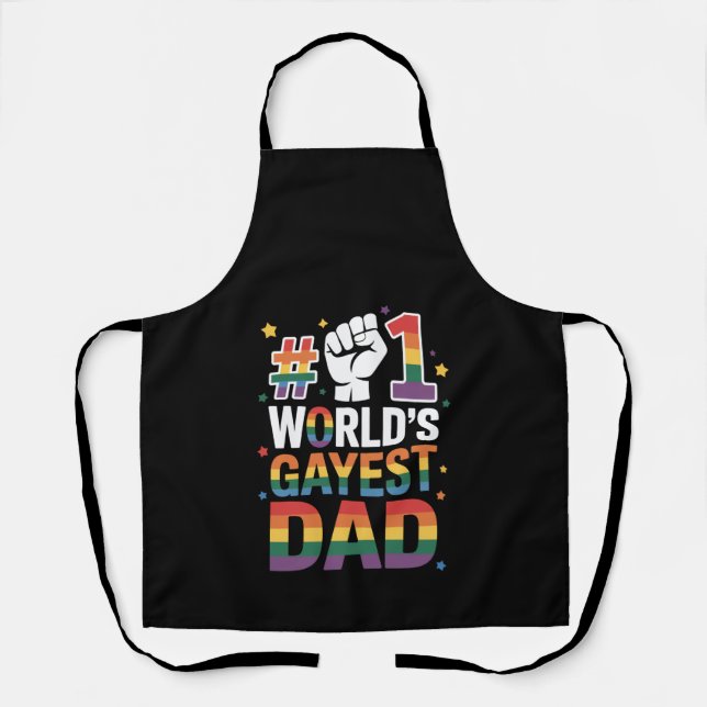 1. Gayest-Vater der Welt LGBT am Sonntag des Vater Schürze (Vorderseite)