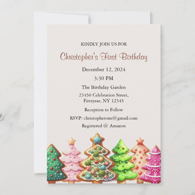 1. Geburtstag, 1. Geburtstag, 1. Einladung (Vorderseite)