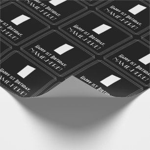 1. Geburtstag: Art Deco inspiriertes Aussehen "1" Geschenkpapier