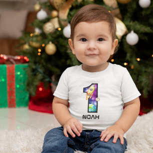 1. Geburtstag Astronaut Junge Baby T-shirt