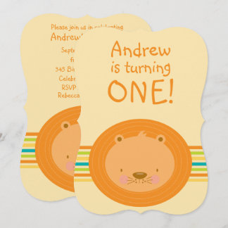 1. Geburtstag Baby Lion Party Einladung
